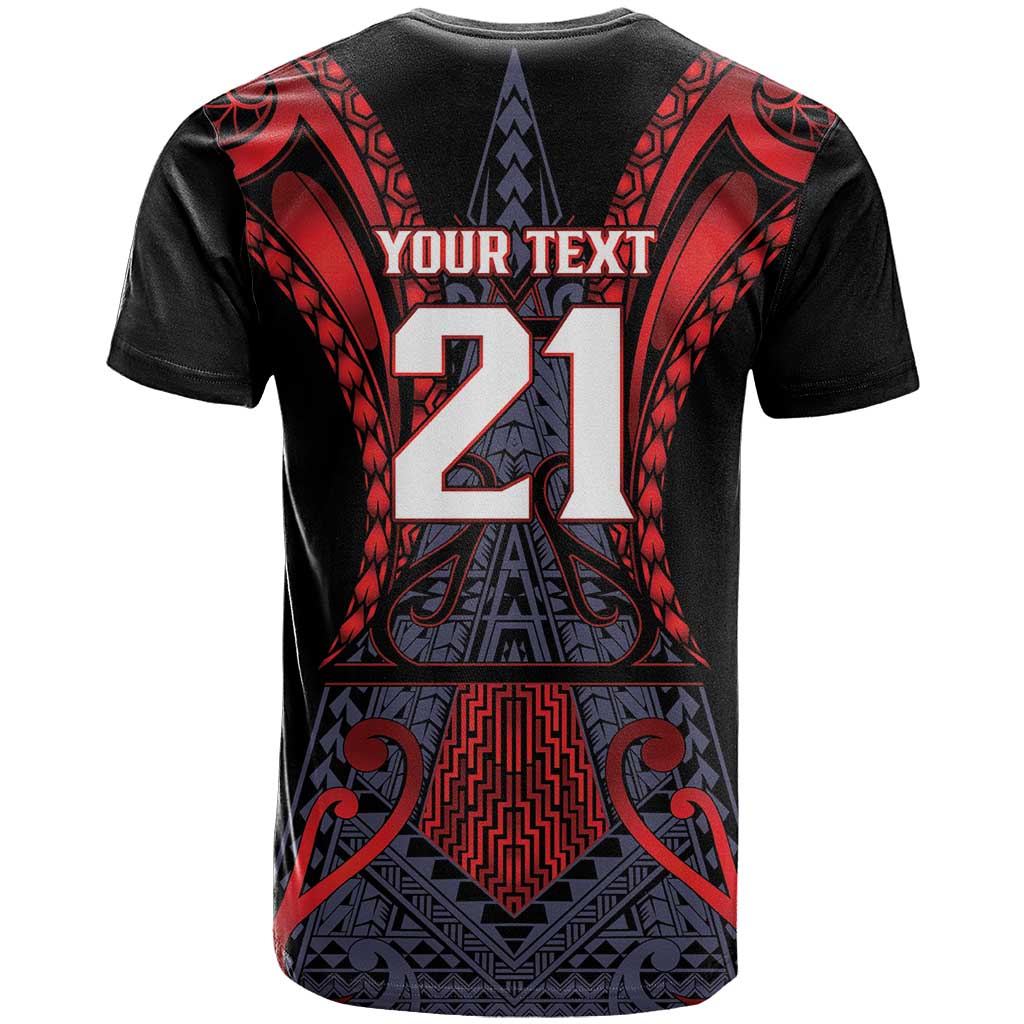 Custom New Zealand T Shirt Maori Kiwiana Pattern Tukutuku Motif