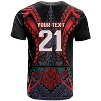Custom New Zealand T Shirt Maori Kiwiana Pattern Tukutuku Motif