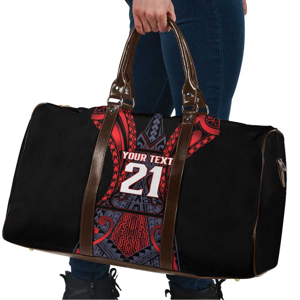 Custom New Zealand Travel Bag Maori Kiwiana Pattern Tukutuku Motif LT9 - Polynesian Pride