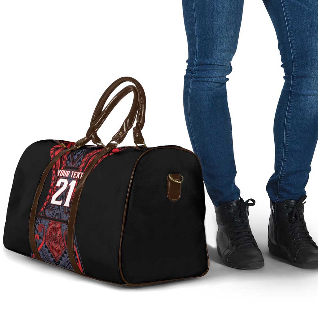 Custom New Zealand Travel Bag Maori Kiwiana Pattern Tukutuku Motif LT9 - Polynesian Pride