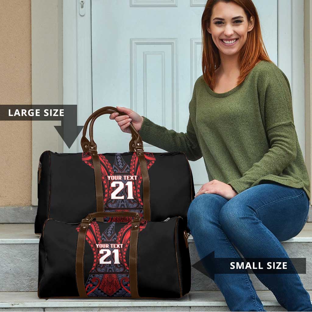 Custom New Zealand Travel Bag Maori Kiwiana Pattern Tukutuku Motif LT9 - Polynesian Pride