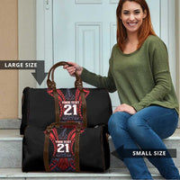 Custom New Zealand Travel Bag Maori Kiwiana Pattern Tukutuku Motif LT9 - Polynesian Pride