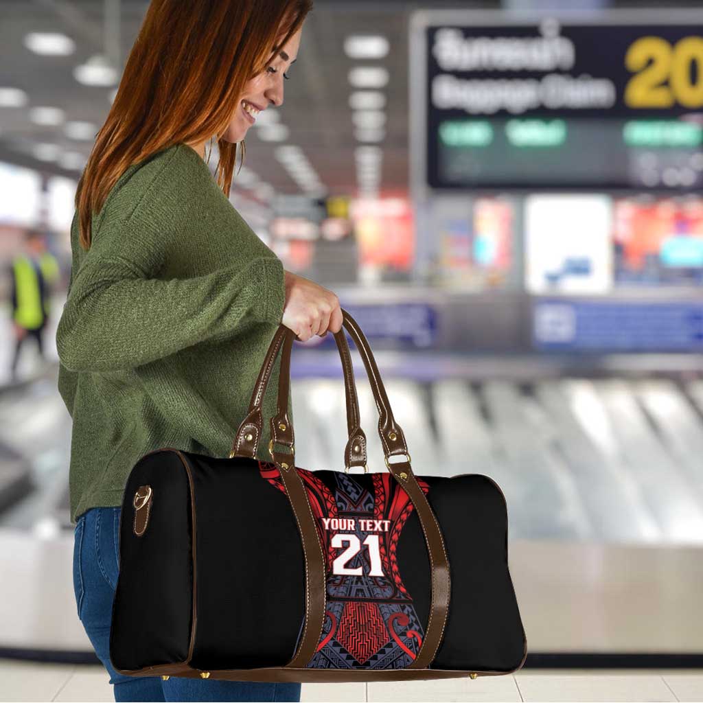 Custom New Zealand Travel Bag Maori Kiwiana Pattern Tukutuku Motif LT9 - Polynesian Pride