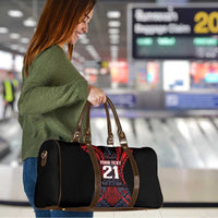 Custom New Zealand Travel Bag Maori Kiwiana Pattern Tukutuku Motif LT9 - Polynesian Pride
