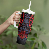 Custom New Zealand Tumbler With Handle Maori Kiwiana Pattern Tukutuku Motif LT9 - Polynesian Pride