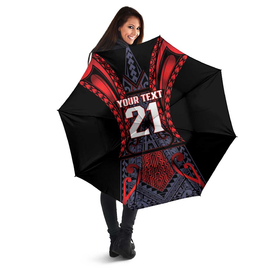 Custom New Zealand Umbrella Maori Kiwiana Pattern Tukutuku Motif LT9 - Polynesian Pride