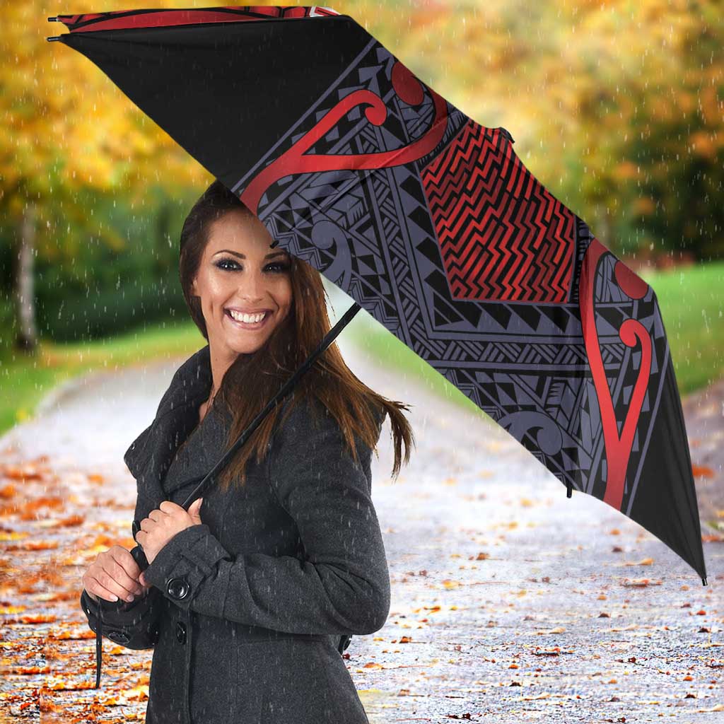 Custom New Zealand Umbrella Maori Kiwiana Pattern Tukutuku Motif LT9 - Polynesian Pride
