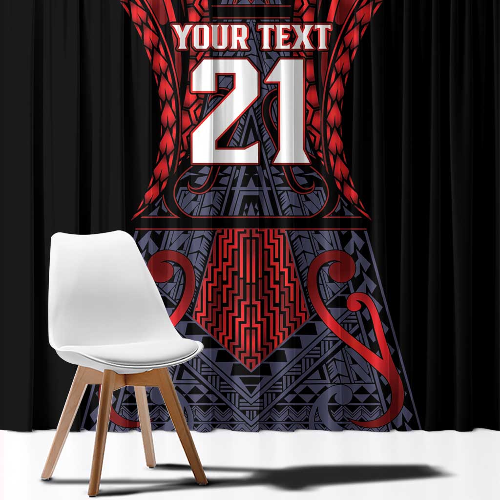 Custom New Zealand Window Curtain Maori Kiwiana Pattern Tukutuku Motif LT9 - Polynesian Pride