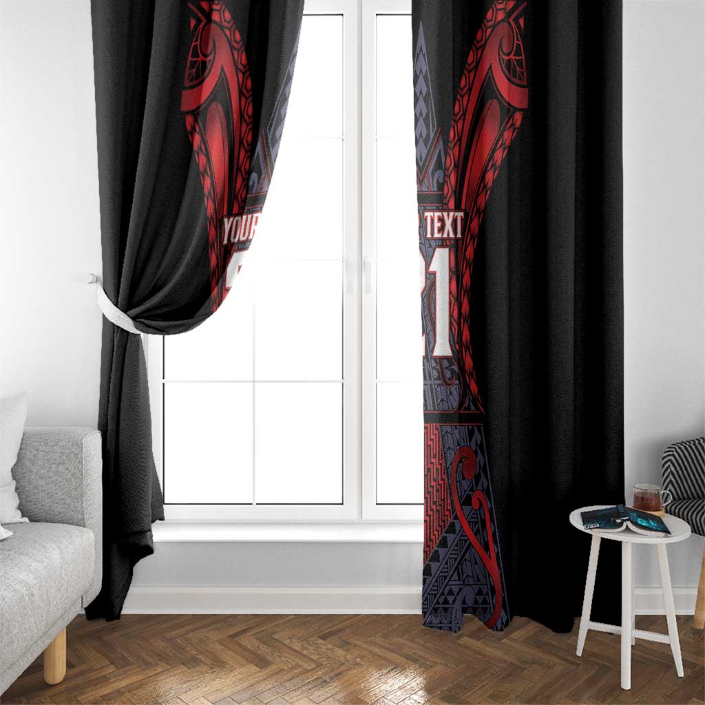 Custom New Zealand Window Curtain Maori Kiwiana Pattern Tukutuku Motif LT9 - Polynesian Pride