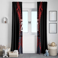 Custom New Zealand Window Curtain Maori Kiwiana Pattern Tukutuku Motif LT9 - Polynesian Pride