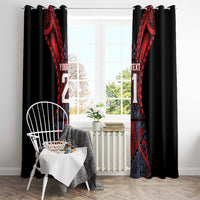 Custom New Zealand Window Curtain Maori Kiwiana Pattern Tukutuku Motif LT9 - Polynesian Pride