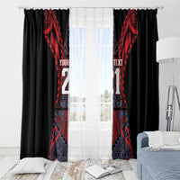 Custom New Zealand Window Curtain Maori Kiwiana Pattern Tukutuku Motif LT9 - Polynesian Pride