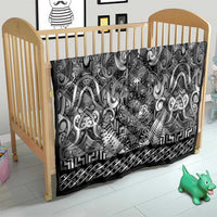 New Zealand Taiaha Maori Quilt Kiwikiwi Minimalist Silver Fern Tukutuku Motif
