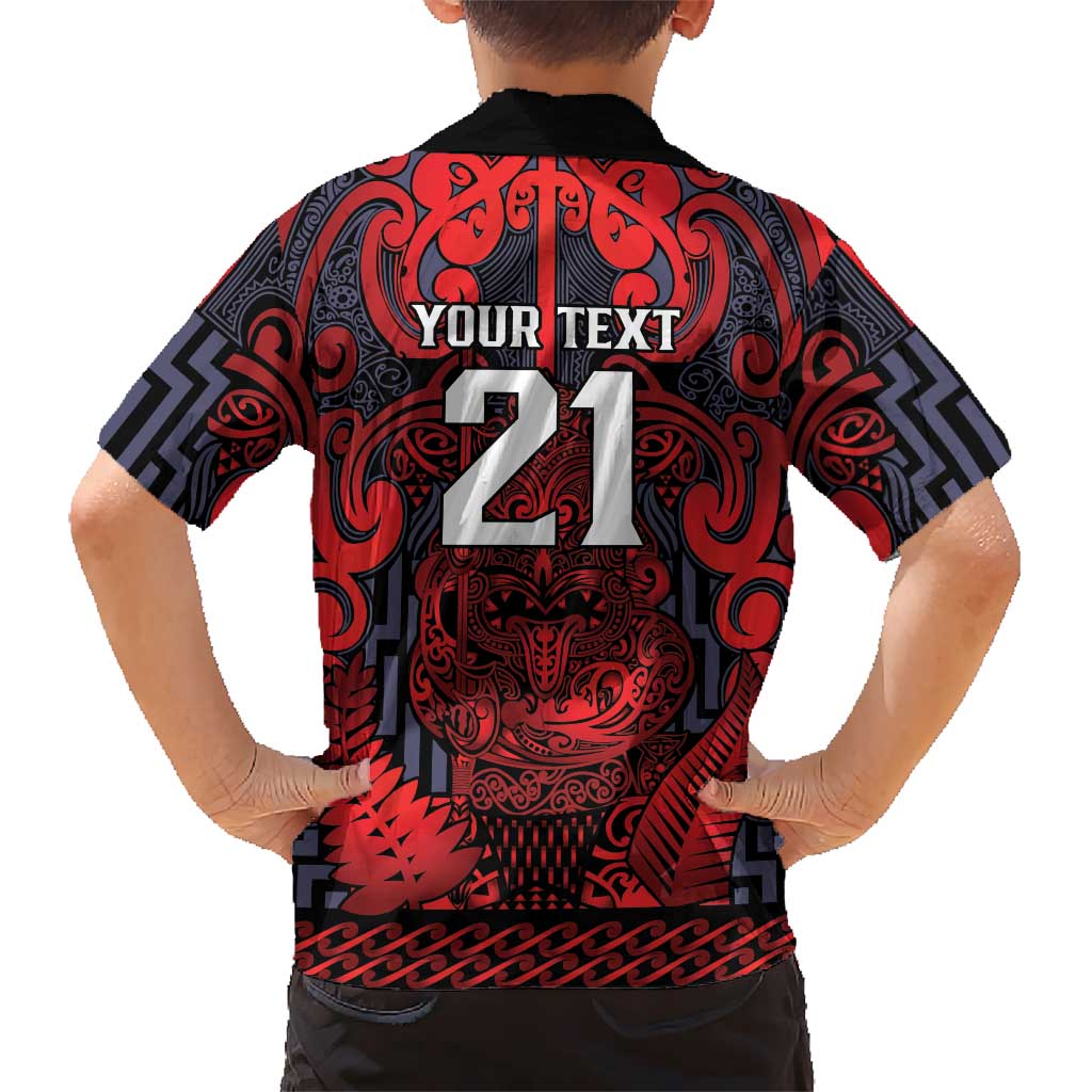 Custom New Zealand Taiaha Maori Family Matching Long Sleeve Bodycon Dress and Hawaiian Shirt Whero Minimalist Silver Fern Tukutuku Motif