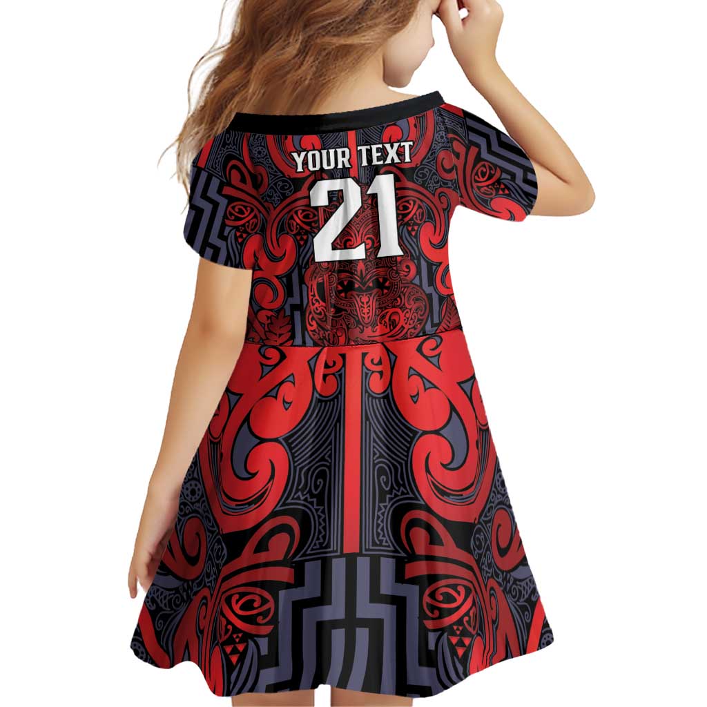 Custom New Zealand Taiaha Maori Family Matching Summer Maxi Dress and Hawaiian Shirt Whero Minimalist Silver Fern Tukutuku Motif