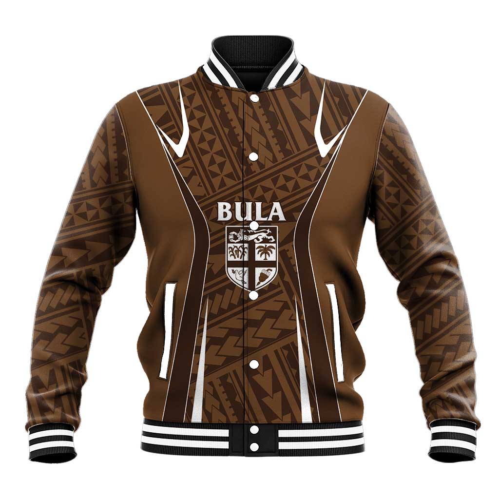 Custom Oceania Football Bula Fiji Baseball Jacket Polynesian Tribal Pattern