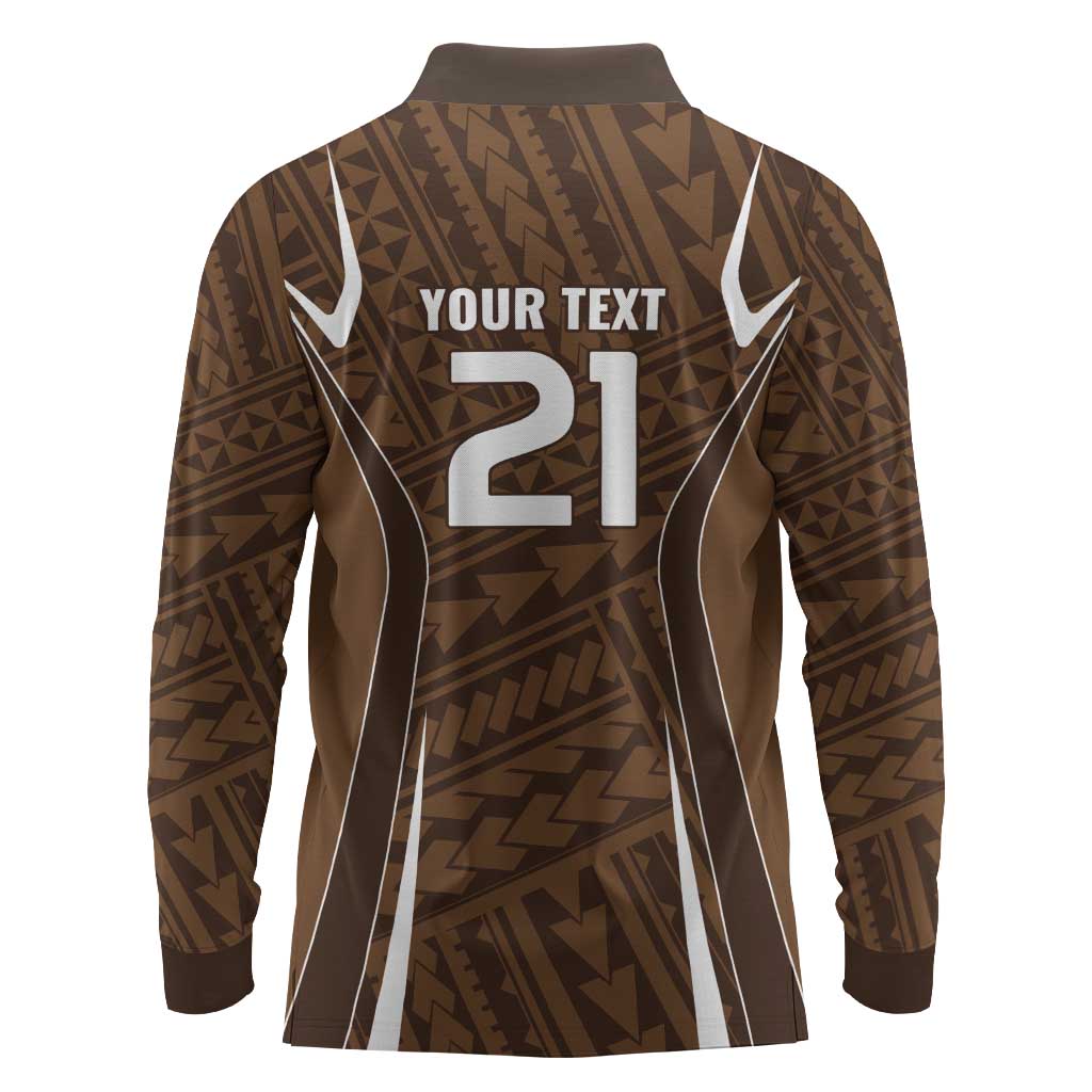Custom Oceania Football Bula Fiji Long Sleeve Polo Shirt Polynesian Tribal Pattern LT9 - Polynesian Pride