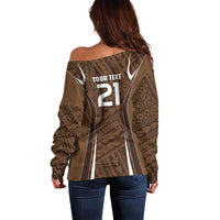 Custom Oceania Football Bula Fiji Off Shoulder Sweater Polynesian Tribal Pattern LT9 - Polynesian Pride