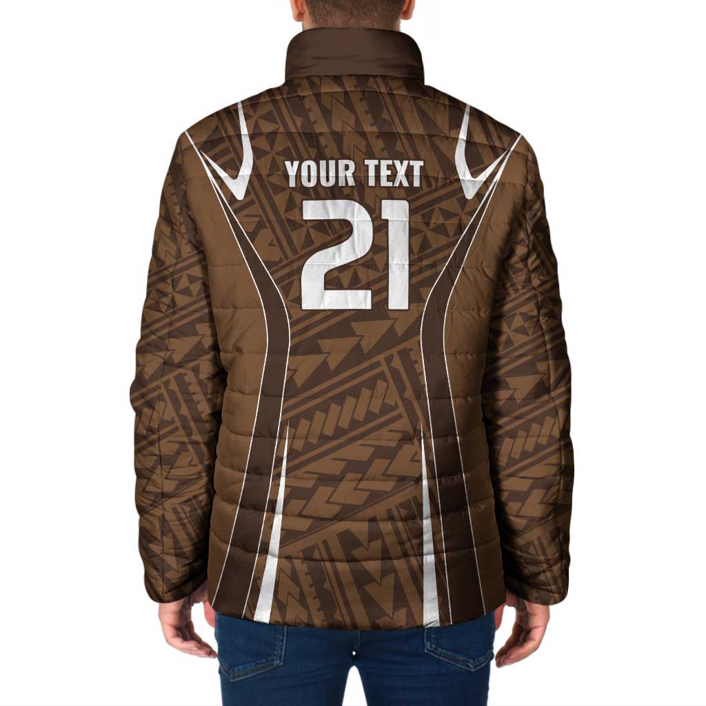 Custom Oceania Football Bula Fiji Padded Jacket Polynesian Tribal Pattern LT9 - Polynesian Pride