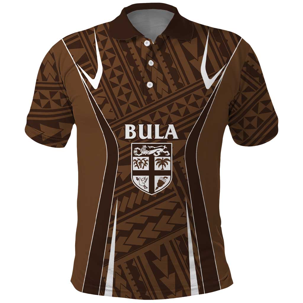Custom Oceania Football Bula Fiji Polo Shirt Polynesian Tribal Pattern
