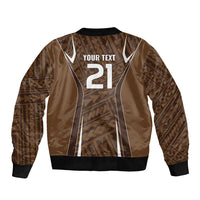 Custom Oceania Football Bula Fiji Sleeve Zip Bomber Jacket Polynesian Tribal Pattern LT9 - Polynesian Pride