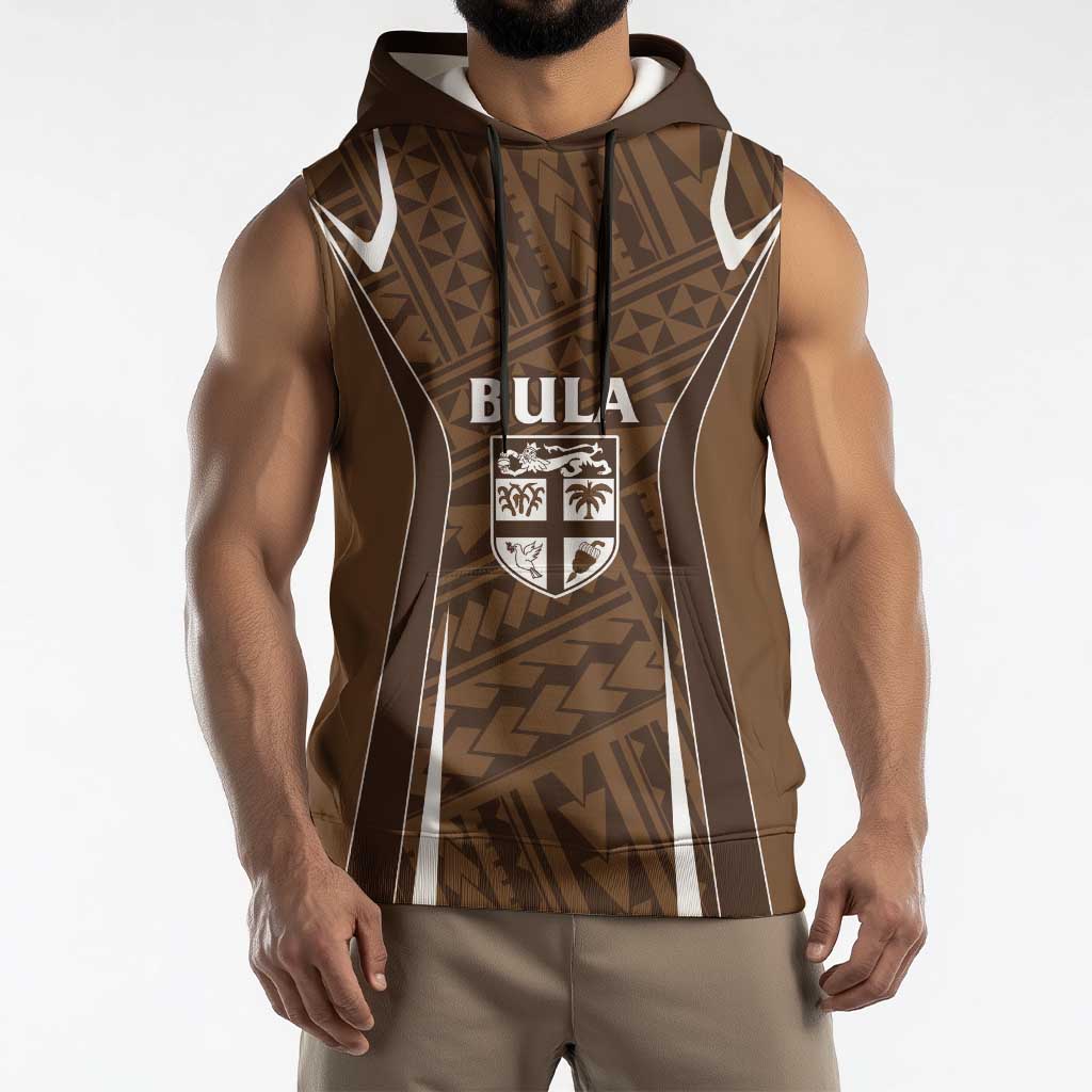 Custom Oceania Football Bula Fiji Sleeveless Hoodie Polynesian Tribal Pattern LT9 - Polynesian Pride