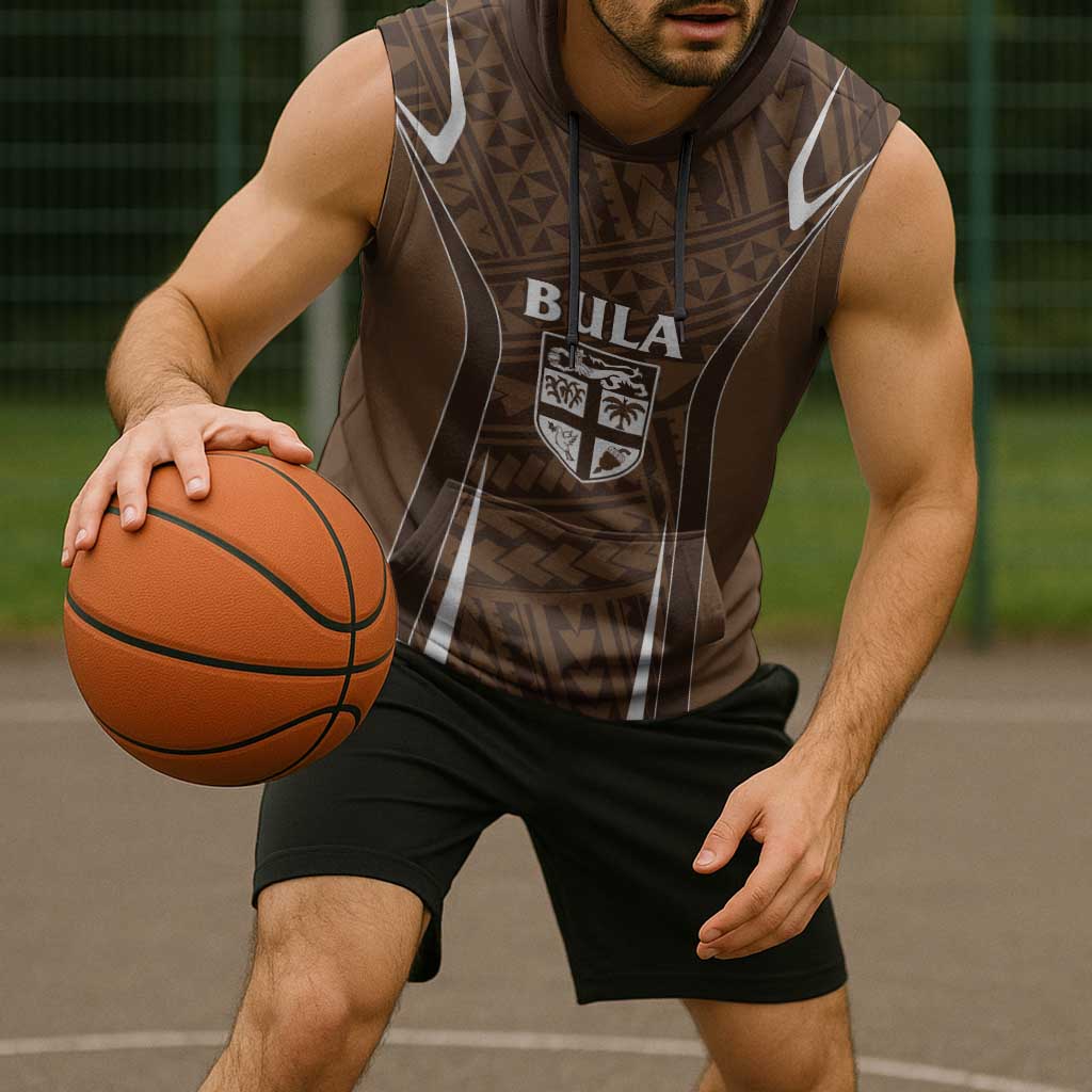 Custom Oceania Football Bula Fiji Sleeveless Hoodie Polynesian Tribal Pattern LT9 - Polynesian Pride