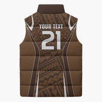 Custom Oceania Football Bula Fiji Sleeveless Puffer Jacket Polynesian Tribal Pattern LT9 - Polynesian Pride