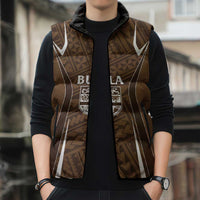 Custom Oceania Football Bula Fiji Sleeveless Puffer Jacket Polynesian Tribal Pattern LT9 - Polynesian Pride