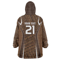 Custom Oceania Football Bula Fiji Wearable Blanket Hoodie Polynesian Tribal Pattern LT9 - Polynesian Pride