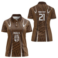 Custom Oceania Football Bula Fiji Women Polo Shirt Polynesian Tribal Pattern LT9 - Polynesian Pride