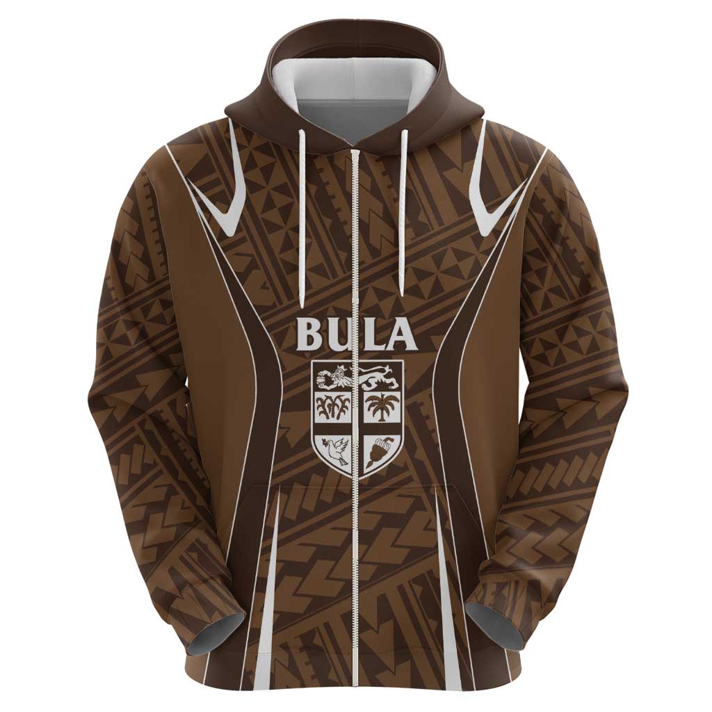 Custom Oceania Football Bula Fiji Zip Hoodie Polynesian Tribal Pattern LT9 - Polynesian Pride