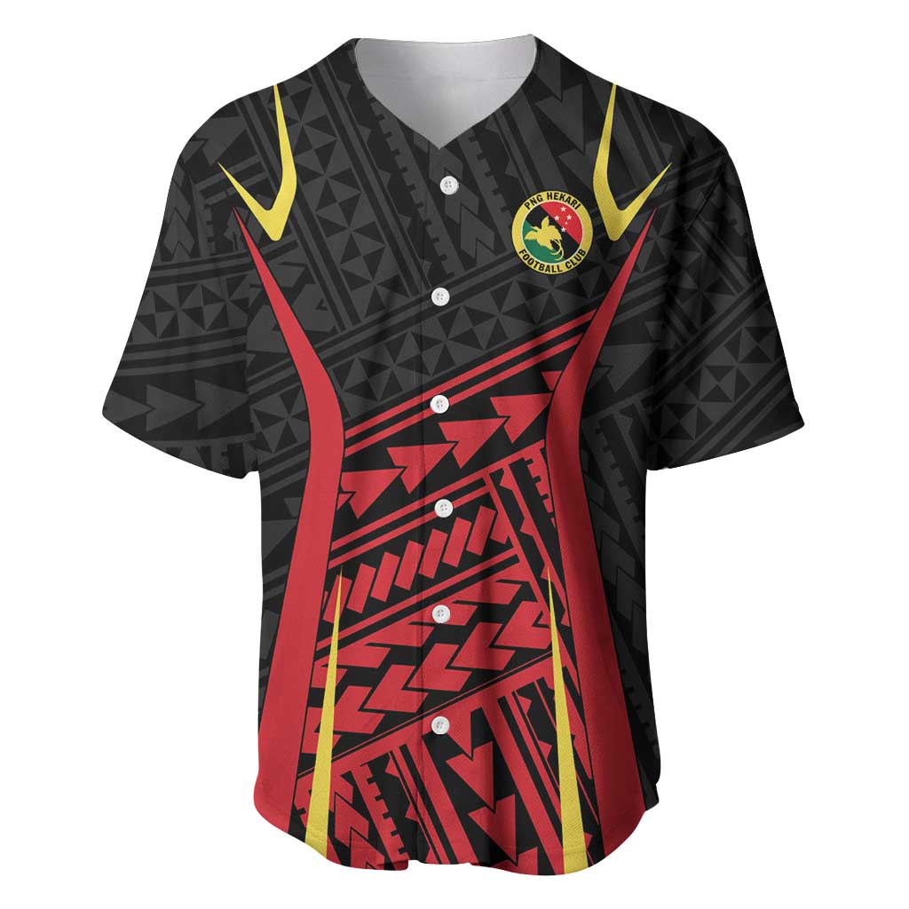 Custom Oceania Football Papua New Guinea Baseball Jersey Polynesian Tribal Pattern LT9 Red - Polynesian Pride