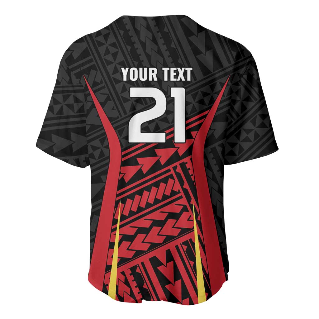Custom Oceania Football Papua New Guinea Baseball Jersey Polynesian Tribal Pattern LT9 - Polynesian Pride