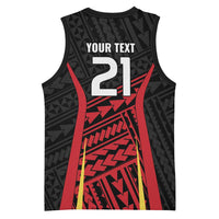 Custom Oceania Football Papua New Guinea Basketball Jersey Polynesian Tribal Pattern LT9 - Polynesian Pride