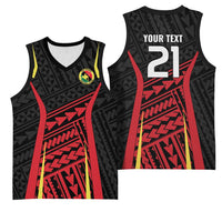 Custom Oceania Football Papua New Guinea Basketball Jersey Polynesian Tribal Pattern LT9 - Polynesian Pride