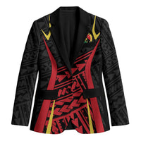 Custom Oceania Football Papua New Guinea Blazer Polynesian Tribal Pattern LT9 Unisex Red - Polynesian Pride