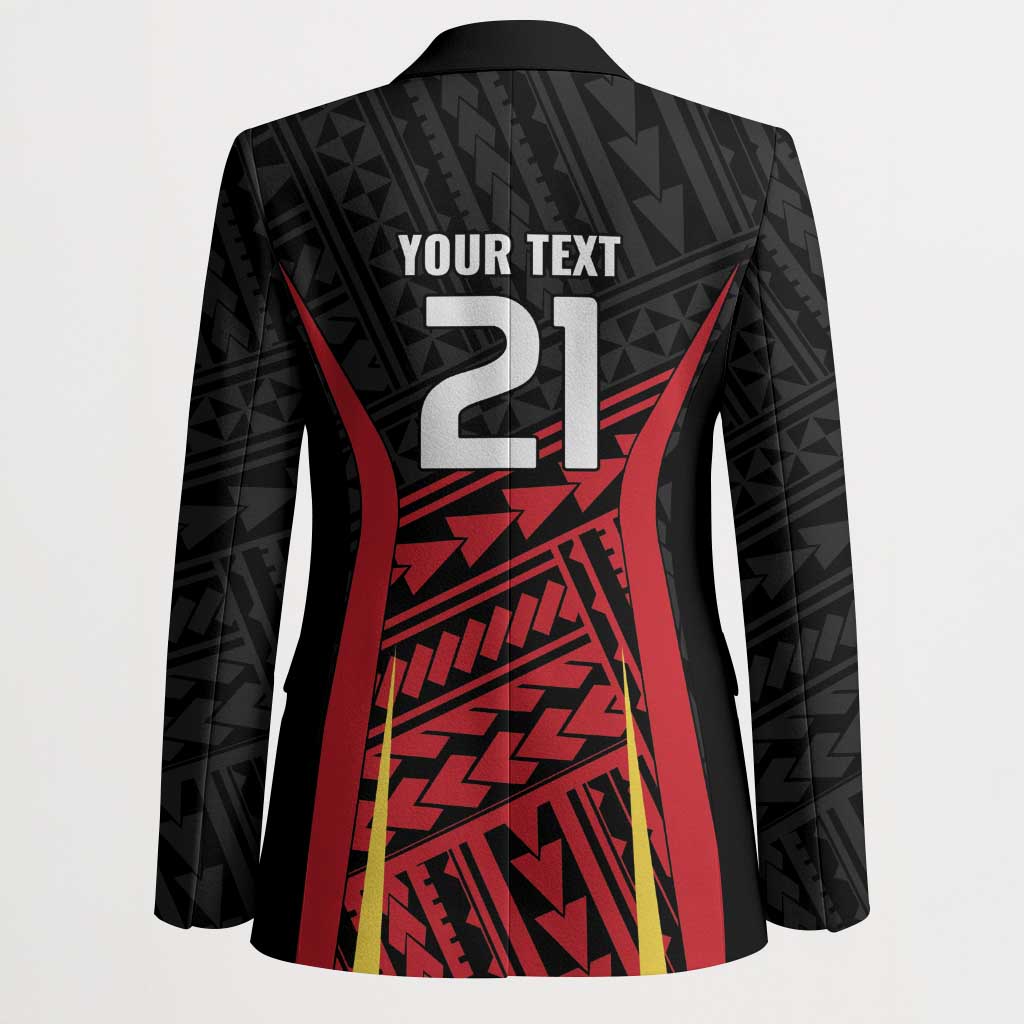 Custom Oceania Football Papua New Guinea Blazer Polynesian Tribal Pattern LT9 - Polynesian Pride