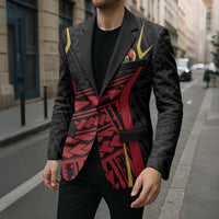 Custom Oceania Football Papua New Guinea Blazer Polynesian Tribal Pattern LT9 - Polynesian Pride