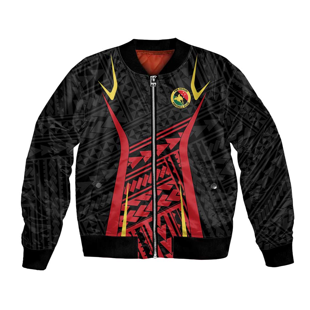 Custom Oceania Football Papua New Guinea Bomber Jacket Polynesian Tribal Pattern LT9 Unisex Red - Polynesian Pride