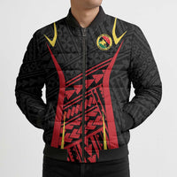 Custom Oceania Football Papua New Guinea Bomber Puffer Jacket Polynesian Tribal Pattern LT9 - Polynesian Pride