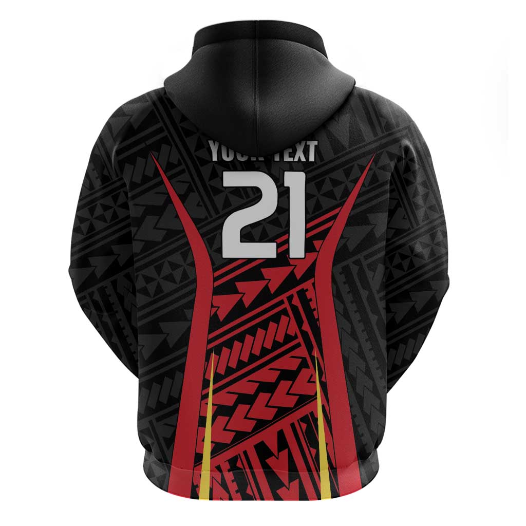 Custom Oceania Football Papua New Guinea Hoodie Polynesian Tribal Pattern