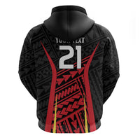 Custom Oceania Football Papua New Guinea Hoodie Polynesian Tribal Pattern