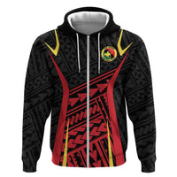 Custom Oceania Football Papua New Guinea Hoodie Polynesian Tribal Pattern