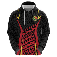 Custom Oceania Football Papua New Guinea Hoodie Polynesian Tribal Pattern