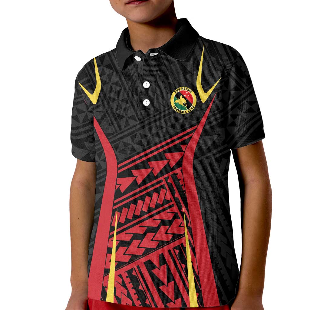 Custom Oceania Football Papua New Guinea Kid Polo Shirt Polynesian Tribal Pattern LT9 Kid Red - Polynesian Pride