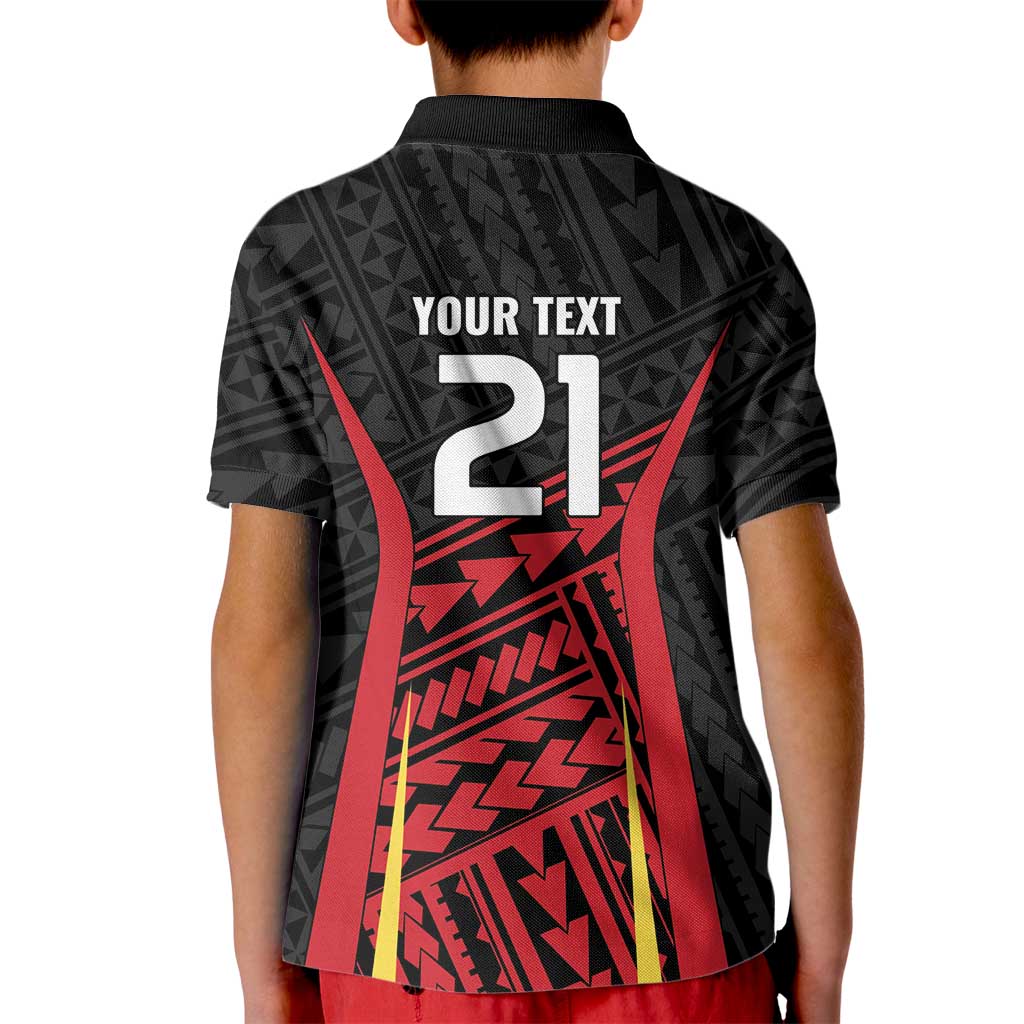 Custom Oceania Football Papua New Guinea Kid Polo Shirt Polynesian Tribal Pattern LT9 - Polynesian Pride
