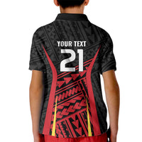 Custom Oceania Football Papua New Guinea Kid Polo Shirt Polynesian Tribal Pattern LT9 - Polynesian Pride