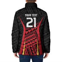 Custom Oceania Football Papua New Guinea Padded Jacket Polynesian Tribal Pattern LT9 - Polynesian Pride