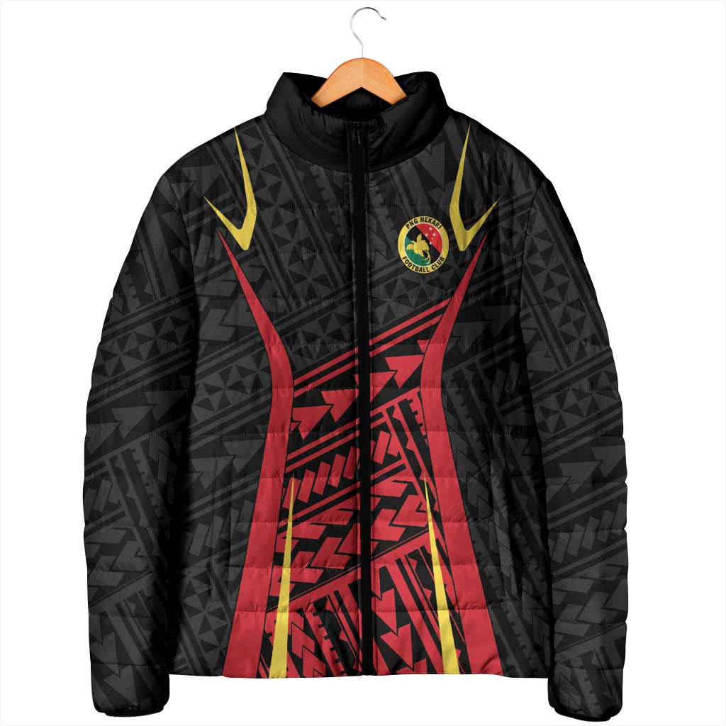 Custom Oceania Football Papua New Guinea Padded Jacket Polynesian Tribal Pattern LT9 - Polynesian Pride